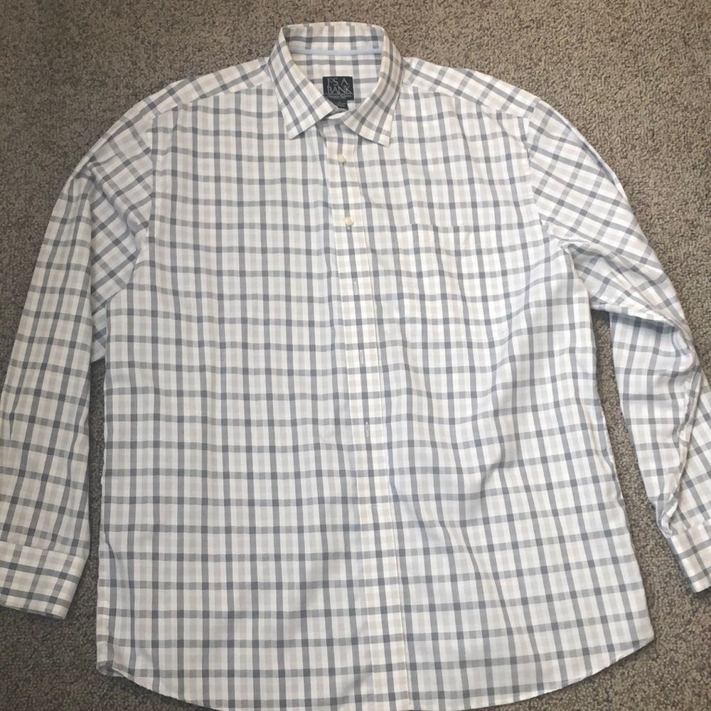 Joseph A Bank Sz L button down LS shirt